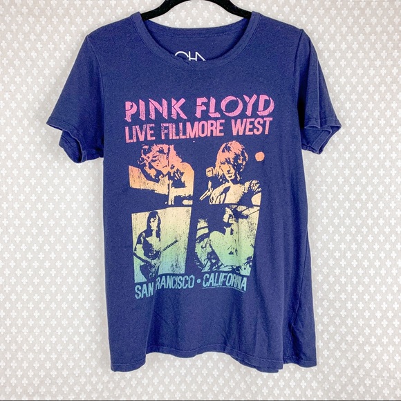 Chaser Tops - Chaser Blue Pink Floyd Graphic Print Band Tee